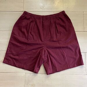 Express Men’s Shorts Burgundy Vtg Brushed 100% Cotton Y2K Size XL Elastic Waist